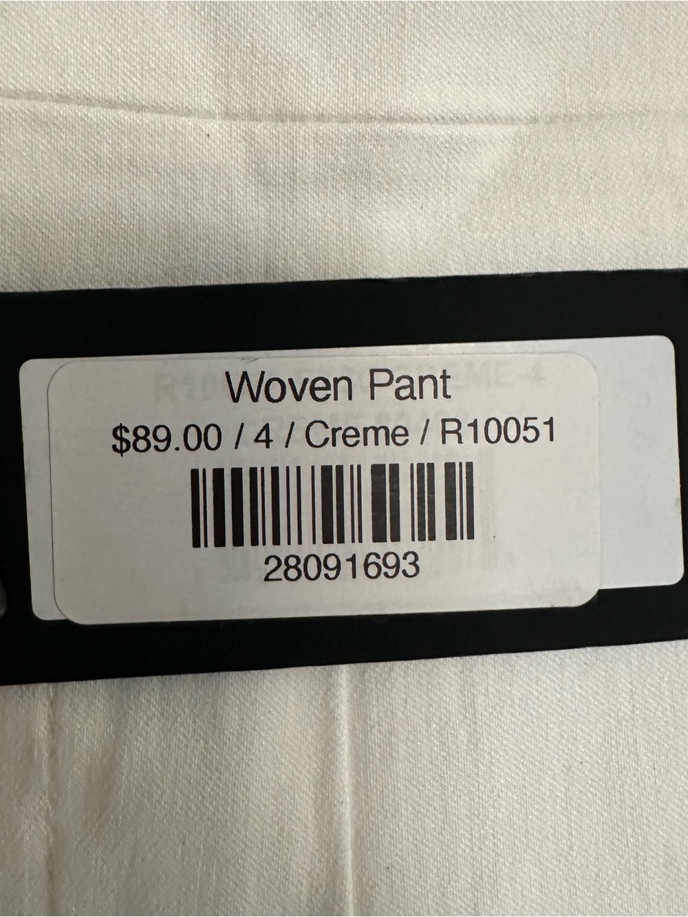 Renuar Cream Woven Pants Size 4 High Rise Straight Leg Stretch Neutral - Picture 6 of 8